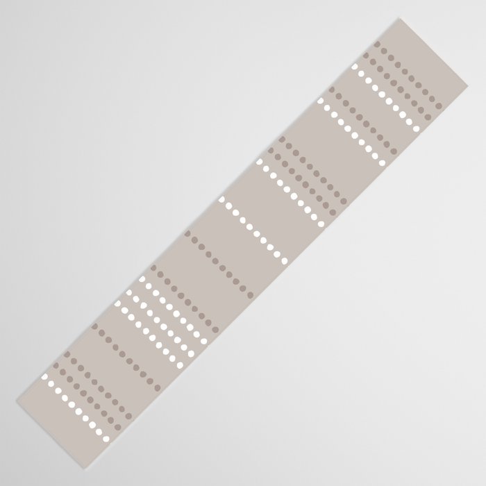 Ethnic Spotted Stripes in Beige Stone  Table Runner Gallery Image 3