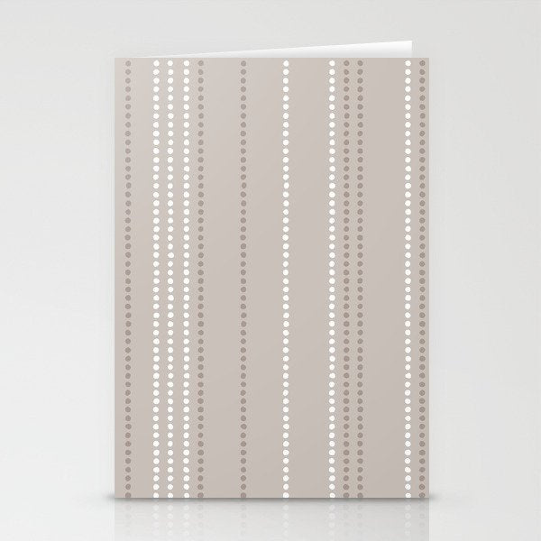 Ethnic Spotted Stripes in Beige Stone  Stationery Card Gallery Image 1