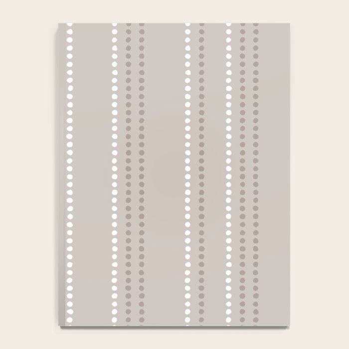 Ethnic Spotted Stripes in Beige Stone  Notebook Gallery Image 4