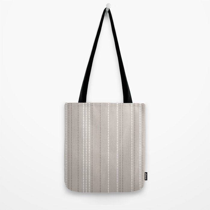Ethnic Spotted Stripes in Beige Stone  Tote Bag Gallery Image 2