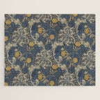 William Morris Seaweed Ink Woad Blue Jigsaw Puzzle Gallery Image 1