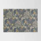 William Morris Seaweed Ink Woad Blue Rug Gallery Image 2