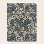 William Morris Seaweed Ink Woad Blue Notebook Gallery Image 4