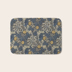 William Morris Seaweed Ink Woad Blue Bath Mat Gallery Image 1