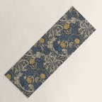 William Morris Seaweed Ink Woad Blue Yoga Mat Gallery Image 1