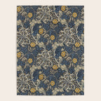 William Morris Seaweed Ink Woad Blue Poster Gallery Image 4