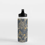 William Morris Seaweed Ink Woad Blue Water Bottle Gallery Image 3