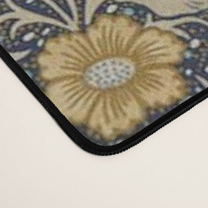 William Morris Seaweed Ink Woad Blue Desk Mat Gallery Image 4