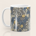 William Morris Seaweed Ink Woad Blue Coffee Mug Gallery Image 3