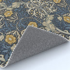 William Morris Seaweed Ink Woad Blue Rug Gallery Image 4