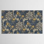 William Morris Seaweed Ink Woad Blue Tablecloth Gallery Image 2