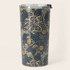 William Morris Seaweed Ink Woad Blue Travel Mug Gallery Image 2