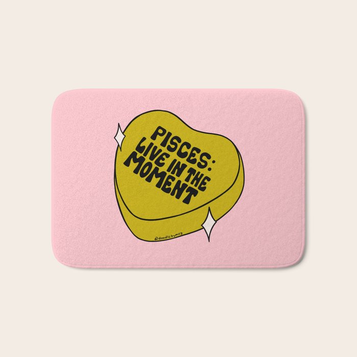 Pisces Conversation Heart Bath Mat Gallery Image 1