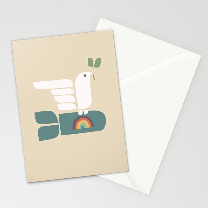 Peace dove and rainbow bomb Stationery Card Gallery Image 2