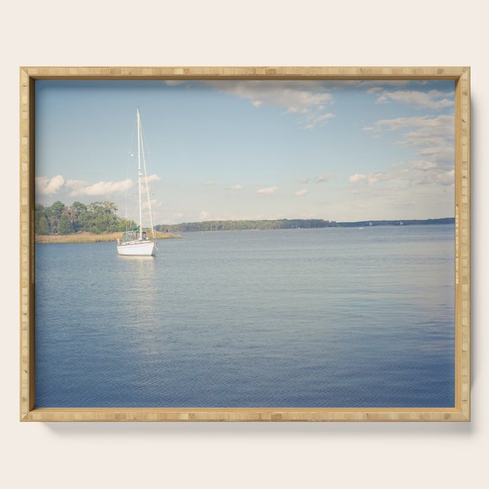 Morning on Chesapeake Bay Serving Tray Gallery Image 1