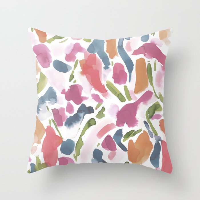 Synthesis Raspberry Throw Pillow Gallery Image 6