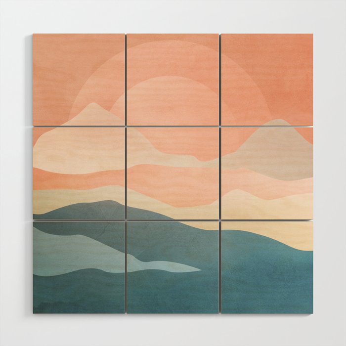 Mountain Ridge 01 Wood Wall Art Gallery Image 1