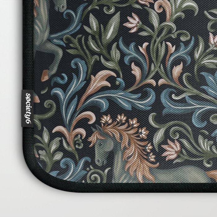 Whimsical Horses Botanicals II Laptop Sleeve Gallery Image 3