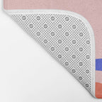 Copacetic Abstract Royal Blue Blush Pink Red Orange Bath Mat Gallery Image 2