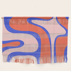 Copacetic Abstract Royal Blue Blush Pink Red Orange Wall Hanging Gallery Image 1