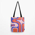 Copacetic Abstract Royal Blue Blush Pink Red Orange Tote Bag Gallery Image 2