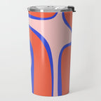Copacetic Abstract Royal Blue Blush Pink Red Orange Travel Mug Gallery Image 2