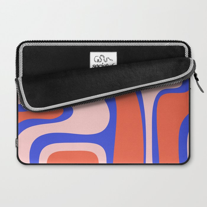Copacetic Abstract Royal Blue Blush Pink Red Orange Laptop Sleeve Gallery Image 2