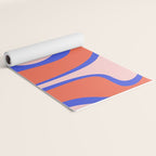 Copacetic Abstract Royal Blue Blush Pink Red Orange Yoga Mat Gallery Image 2