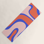 Copacetic Abstract Royal Blue Blush Pink Red Orange Yoga Mat Gallery Image 1