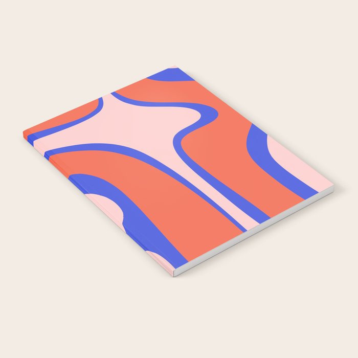 Copacetic Abstract Royal Blue Blush Pink Red Orange Notebook Gallery Image 2
