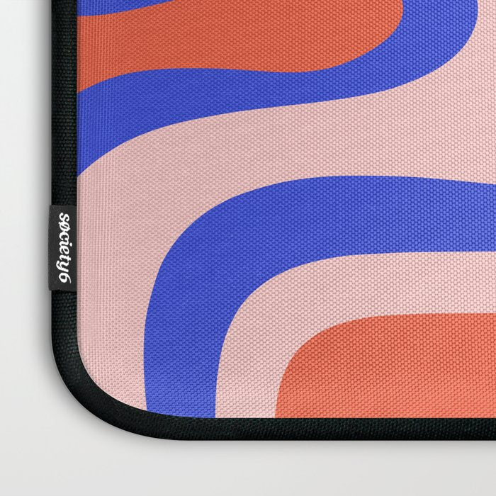 Copacetic Abstract Royal Blue Blush Pink Red Orange Laptop Sleeve Gallery Image 3