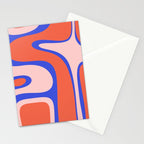 Copacetic Abstract Royal Blue Blush Pink Red Orange Stationery Card Gallery Image 2