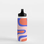 Copacetic Abstract Royal Blue Blush Pink Red Orange Water Bottle Gallery Image 3