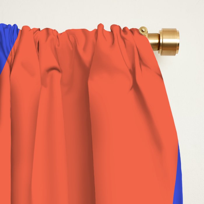 Copacetic Abstract Royal Blue Blush Pink Red Orange Window Curtain Gallery Image 2