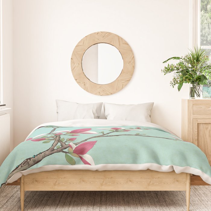Magnolia : Minhwa-Korean traditional/folk art Duvet Cover Gallery Image 3