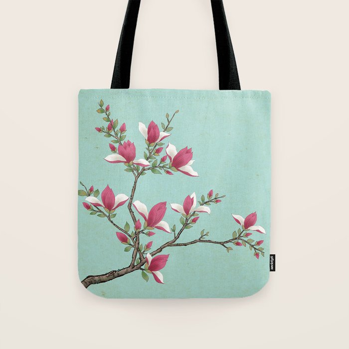 Magnolia : Minhwa-Korean traditional/folk art Tote Bag Gallery Image 1