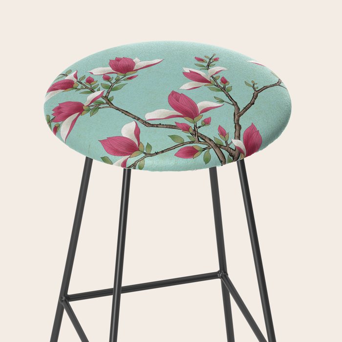 Magnolia : Minhwa-Korean traditional/folk art Stool Gallery Image 2