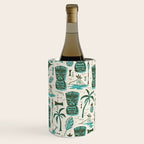 Tropical Tiki - Cream & Aqua Wine Chiller Gallery Image 2