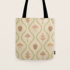 Vintage Pinecone Mushroom Forest Leaves Ogee Tote Bag Gallery Image 1