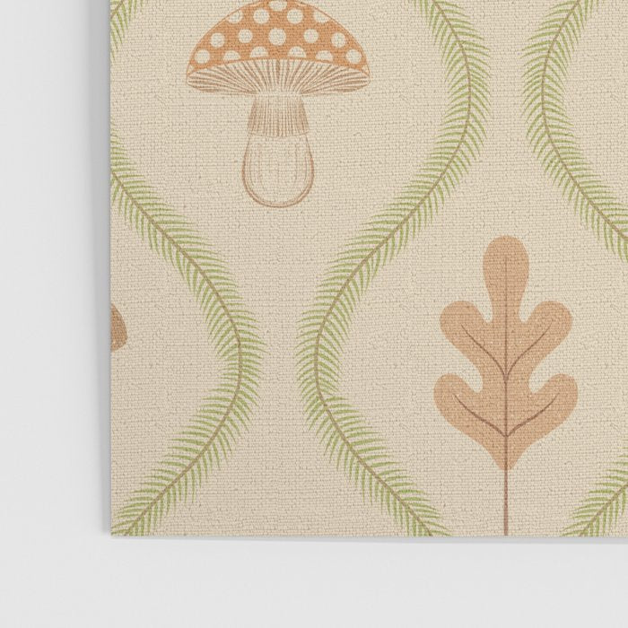 Vintage Pinecone Mushroom Forest Leaves Ogee Poster Gallery Image 3