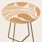 Modern Boho Art Nouveau Floral 2.3 Neutral Sand Side Table Gallery Image 2