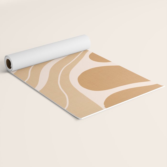 Modern Boho Art Nouveau Floral 2.3 Neutral Sand Yoga Mat Gallery Image 2