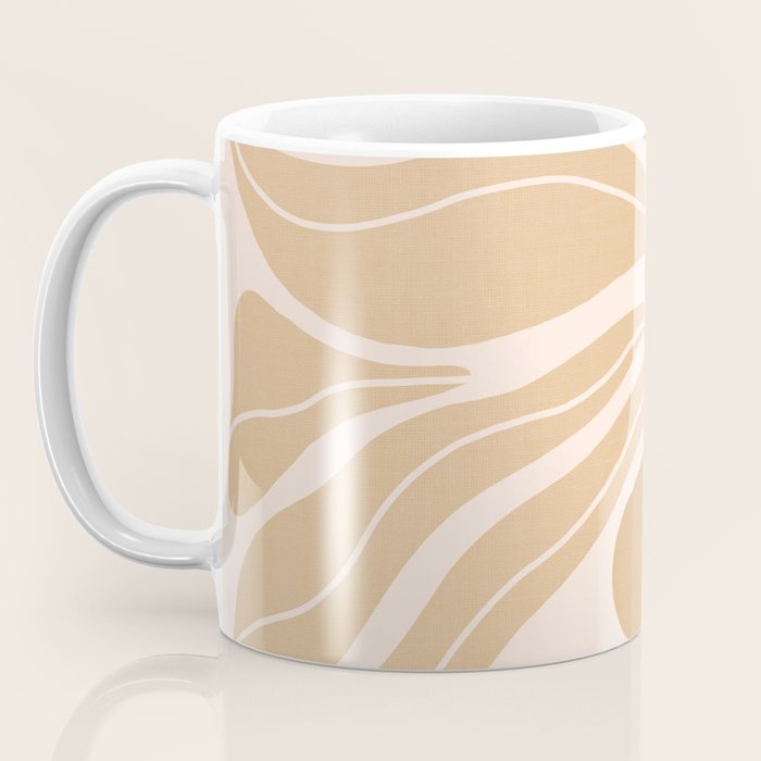 Modern Boho Art Nouveau Floral 2.3 Neutral Sand Coffee Mug Gallery Image 3