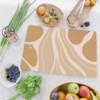 Modern Boho Art Nouveau Floral 2.3 Neutral Sand Cutting Board Gallery Image 2