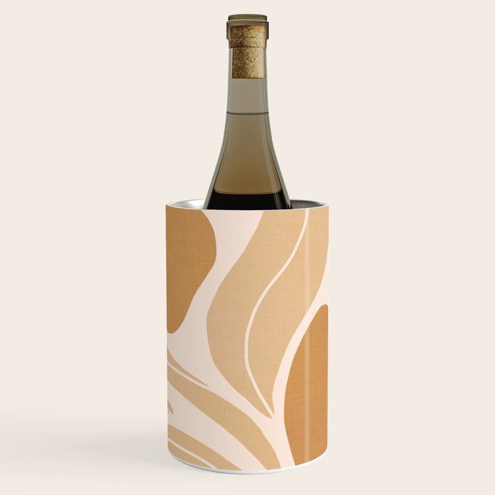 Modern Boho Art Nouveau Floral 2.3 Neutral Sand Wine Chiller Gallery Image 3