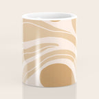 Modern Boho Art Nouveau Floral 2.3 Neutral Sand Coffee Mug Gallery Image 4