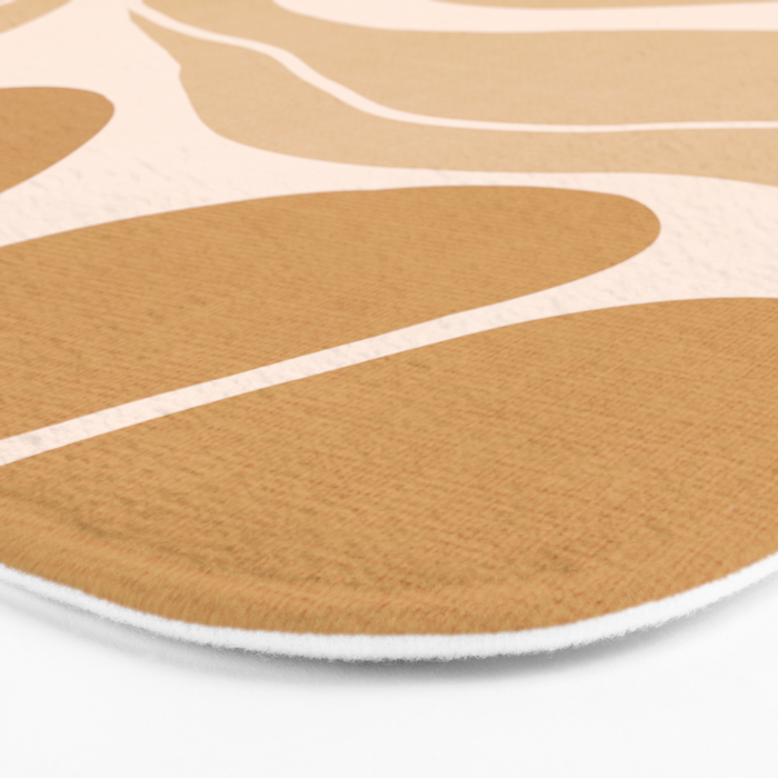 Modern Boho Art Nouveau Floral 2.3 Neutral Sand Bath Mat Gallery Image 3