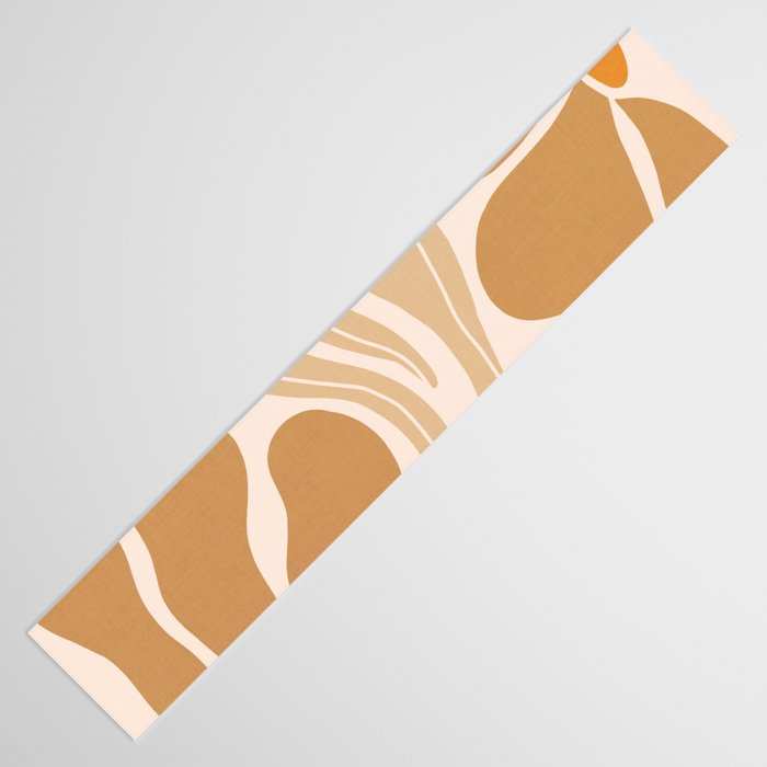 Modern Boho Art Nouveau Floral 2.3 Neutral Sand Table Runner Gallery Image 3