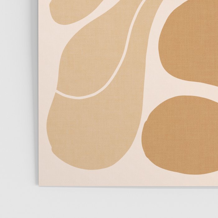 Modern Boho Art Nouveau Floral 2.3 Neutral Sand Poster Gallery Image 3