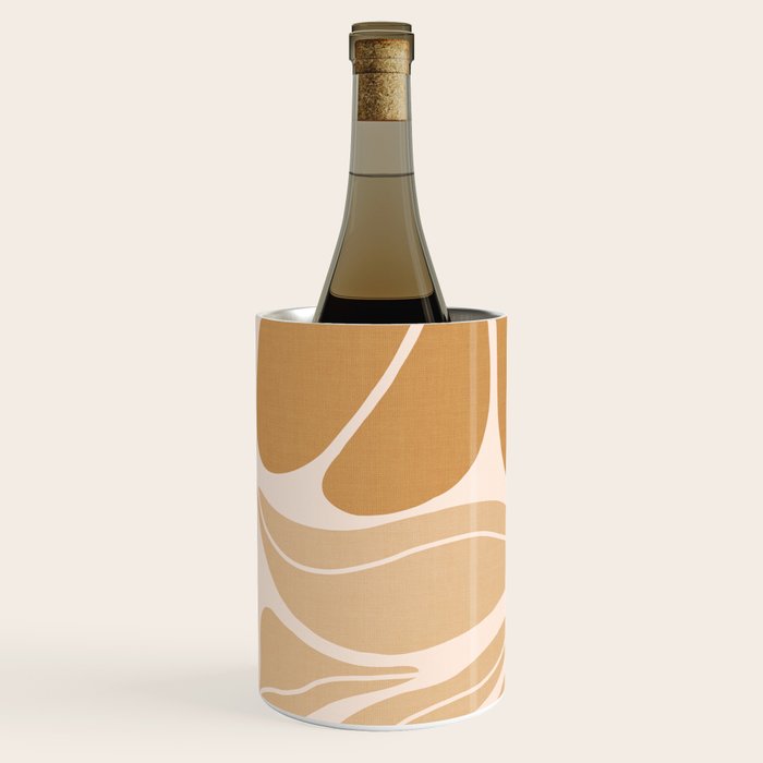 Modern Boho Art Nouveau Floral 2.3 Neutral Sand Wine Chiller Gallery Image 2